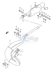 RMX250 (E28) drawing MUFFLER