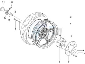 NRG 50 power Pure jet drawing Rear Wheel