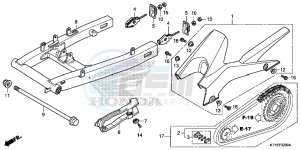 CBR125RSF CBR125RS E drawing SWINGARM