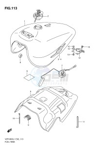 VZR1800 (E2) INTRUDER drawing FUEL TANK (VZR1800UFL1 E19)