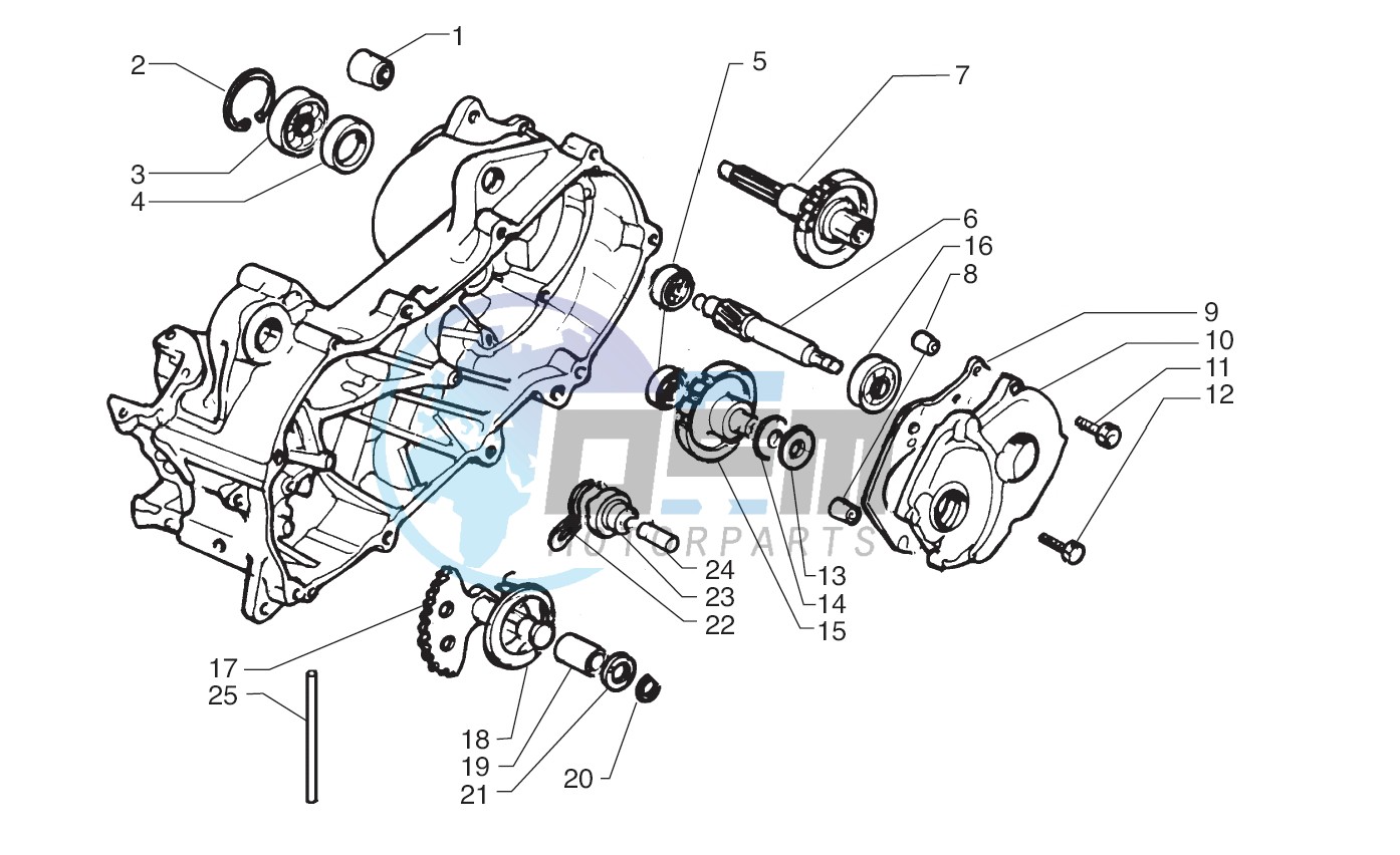 Rear wheel axle