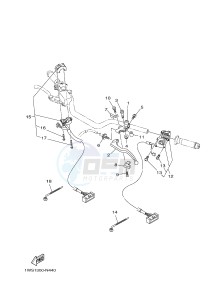 MT07 700 (1WSG) drawing HANDLE SWITCH & LEVER