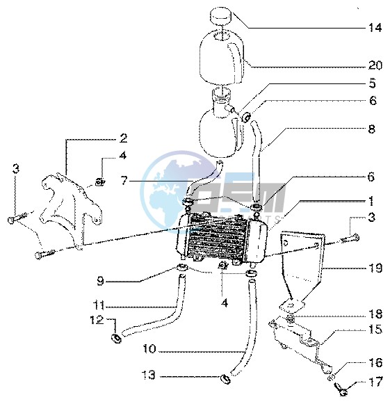 Expansion tank-cooler