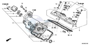 VFR1200XDLE CrossTourer ED drawing CYLINDER HEAD COVER