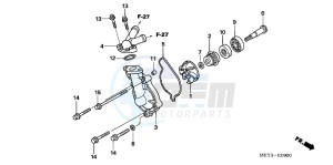 CRF450XD CRF450X Europe Direct - (ED) drawing WATER PUMP