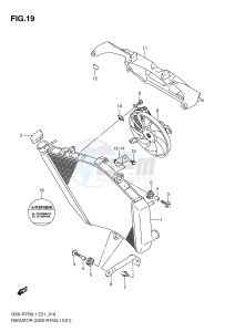 GSX-R750 (E21) drawing RADIATOR (GSX-R750L1 E21)