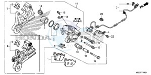 CB500XAE CB500X ABS UK - (E) drawing REAR BRAKE CALIPER