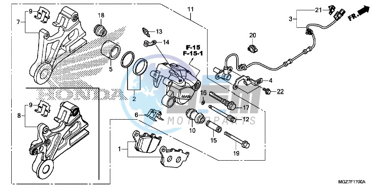 REAR BRAKE CALIPER