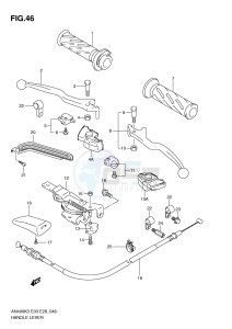 AN400 (E3-E28) Burgman drawing HANDLE LEVER