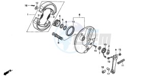 CB250 drawing FRONT BRAKE PANEL