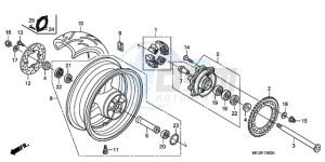 CBR600RR9 U / MME drawing REAR WHEEL