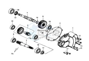 JOYRIDE 125 drawing MISSION COVER COUNTER SHAFT