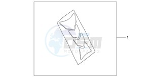 CBF600NA9 France - (F / ABS CMF) drawing TANK PAD HRC LOGO