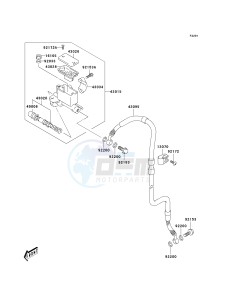 KLX 400 A [KLX400SR KLX400R] (A1-A2 A2 CAN ONLY) [KLX400SR KLX400R] drawing FRONT MASTER CYLINDER