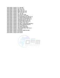 GSX1300R (E3-E28) Hayabusa drawing * COLOR CHART *