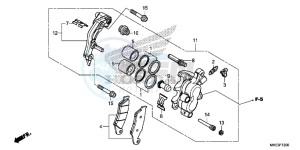 CRF450R Europe Direct - (ED) drawing FRONT BRAKE CALIPER