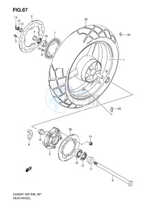 DL650 (E3-E28) V-Strom drawing REAR WHEEL (DL650AK7 AK8 AK9 AL0)