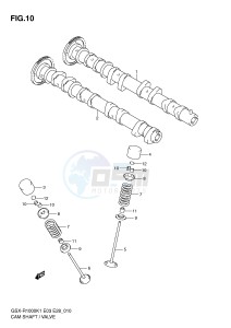 GSX-R1000 (E3-E28) drawing CAM SHAFT - VALVE