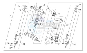 RS 125 drawing Front Fork