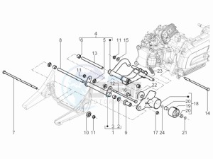 MP3 125 yourban erl drawing Swinging arm