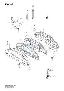 AN650 (E2) Burgman drawing SPEEDOMETER (AN650AK5 E24)