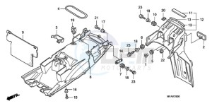 CBF1000S9 France - (F / ABS CMF) drawing REAR FENDER