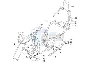 MP3 125 ie Touring drawing Frame bodywork