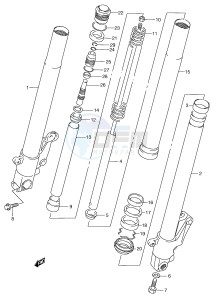 RGV250 (E24) drawing FRONT DAMPER (MODEL N P R T)