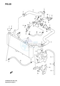 SV650S (E3-E28) drawing RADIATOR HOSE