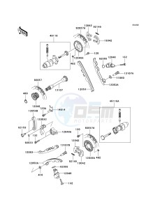 KRF 750 A [TERYX 750 4X4] (A8F) A8F drawing CAMSHAFT-- S- -_TENSIONER