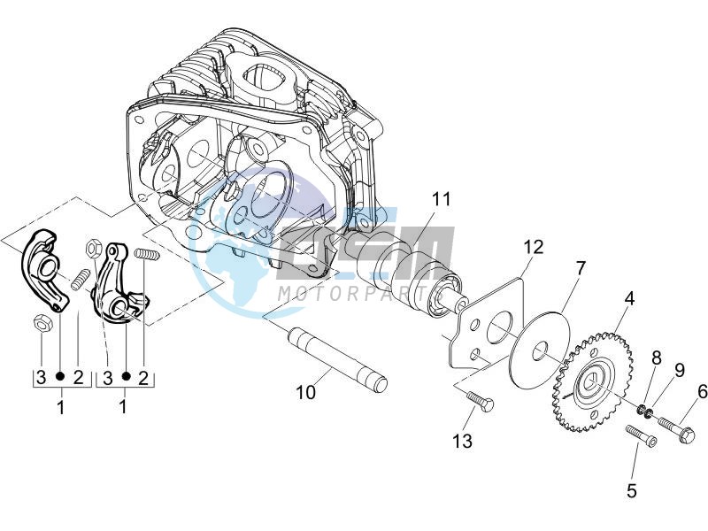 Camshaft - Rocking levers support unit