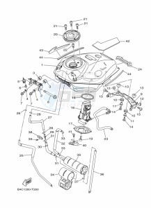 MT-07 ABS MTN690-A (B4CH) drawing FUEL TANK