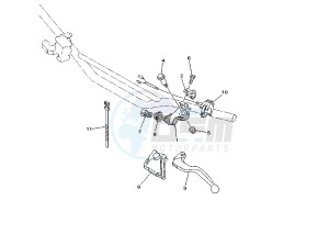 YZ LC 250 drawing HANDLE SWITCH – LEVER