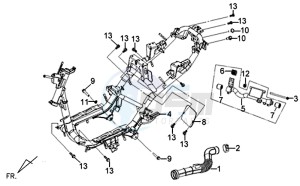 X'PRO 50 (45 KMH) (AE05W4-FR) (L4-M1) (M1 - 2021) drawing FRAME / ENGINE MOUNT