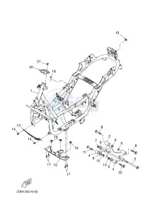 YPR125R XMAX 125 EVOLIS 125 (2DM8) drawing FRAME