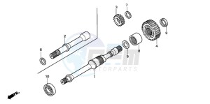 TRX350TM FOURTRAX drawing FINAL SHAFT