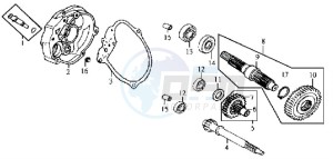 JET EURO X 50 drawing CRANKCASE - DRIVE SHAFT - CRANKCASE