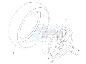 GTS 150 SUPER 4T 3V IE ABS E4 (EMEA) drawing Front wheel