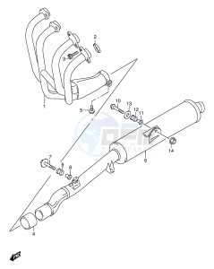 GSX750F (E2) drawing MUFFLER