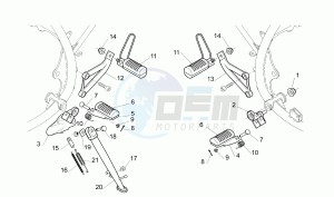 Moto 6.5 650 drawing Lateral stand - Foot rests