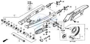 XL700VAB TRANSALP E drawing SWINGARM