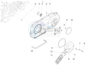 Liberty 150 4t 3v ie lem drawing Crankcase cover - Crankcase cooling