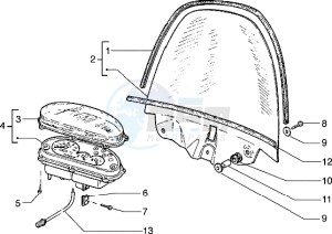 Hexagon 125 EXS1T 125cc drawing Speedometer (kms)-Windshield