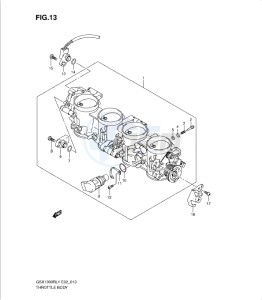 GSX1300R drawing THROTTLE BODY (GSX1300RL1 E14)