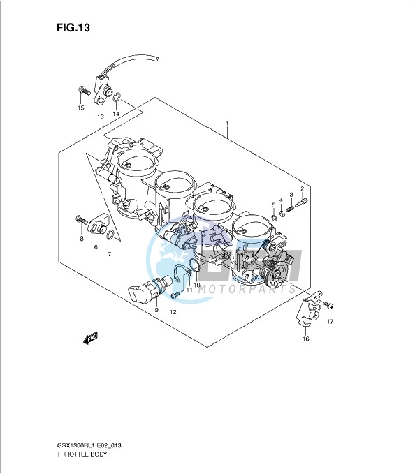 THROTTLE BODY (GSX1300RL1 E14)