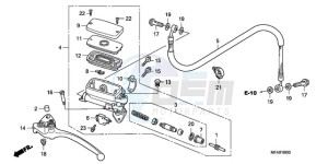 CBF1000S9 France - (F / ABS CMF) drawing CLUTCH MASTER CYLINDER