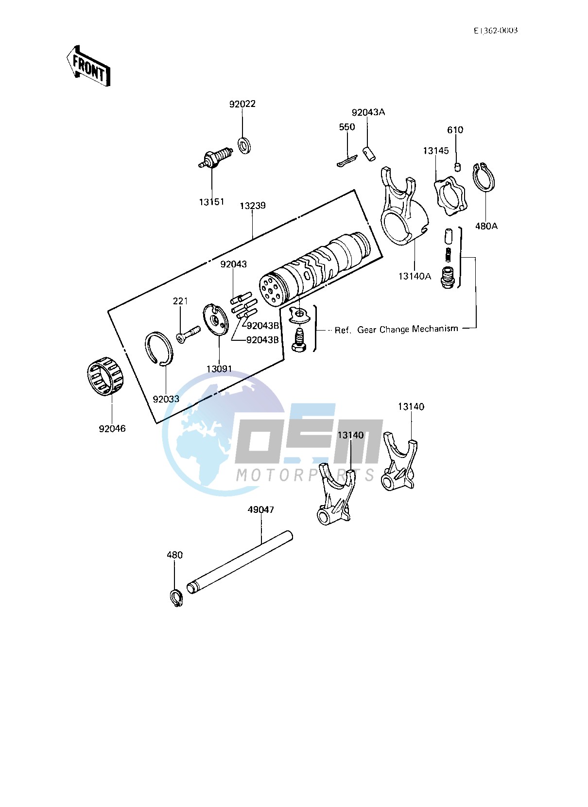 GEAR CHANGE DRUM & FORKS