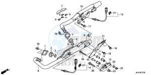 VT750CSD Shadow - VT750CS-D 2ED - (2ED) drawing EXHAUST MUFFLER (VT750C/C2S/CA/CS)