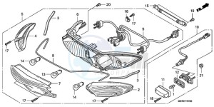 CBF600N9 UK - (E / MKH) drawing REAR COMBINATION LIGHT