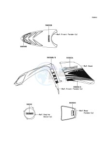 KFX700 KSV700A9F EU drawing Decals